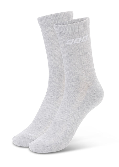 LJ Quarter Crew Socks -  Grey Marl