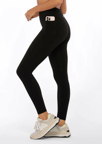 Amy Phone Pocket Full Length Tech Leggings - Black
