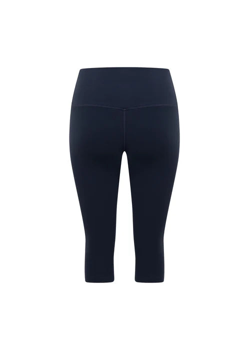 Lotus No Chafe Phone Pocket 3/4 Leggings - Platinum Navy