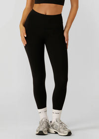 Lotus Phone Pocket Ankle Biter Leggings - Recycled Black