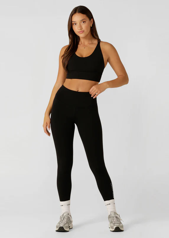 Lotus Phone Pocket Ankle Biter Leggings - Recycled Black