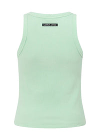 LJ Basics Rib Tank - Mint Cream