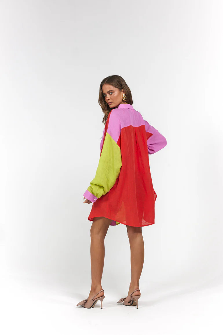 La Bohème Girls Clyde Shirt Candy Stripe