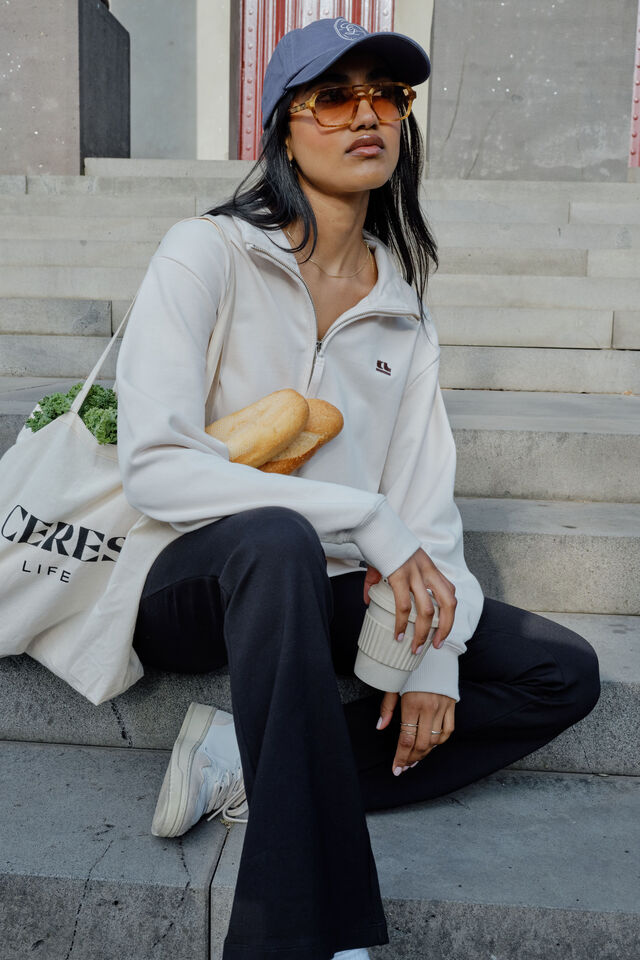 LONNY OVERSIZED HALF ZIP SWEAT/BUFF