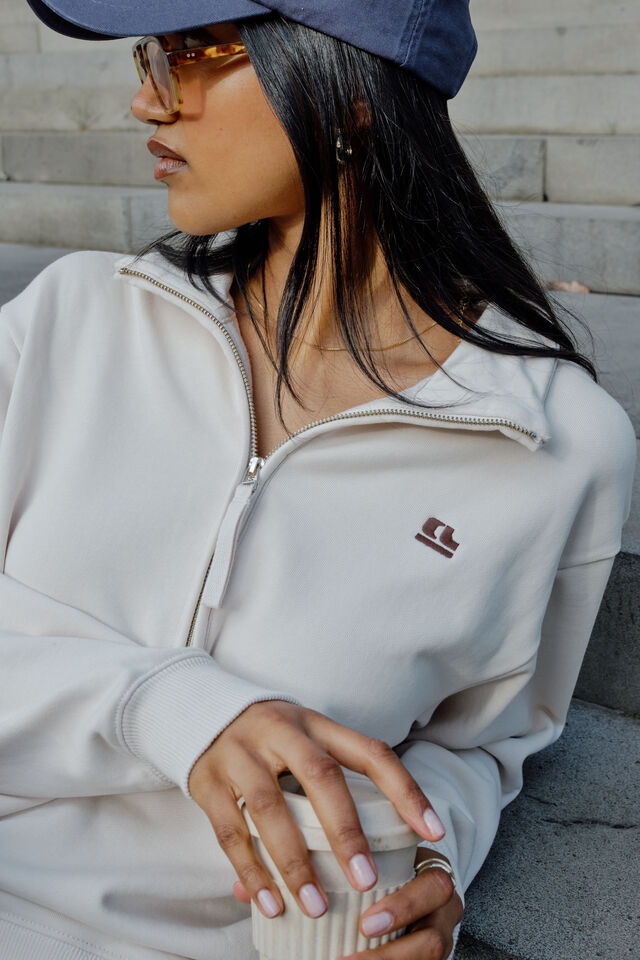 LONNY OVERSIZED HALF ZIP SWEAT/BUFF