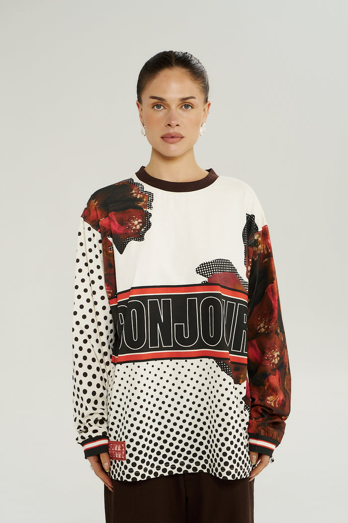 LS Racer Tee - Chocolate Choux