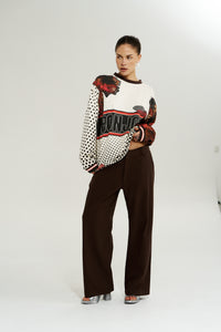 LS Racer Tee - Chocolate Choux