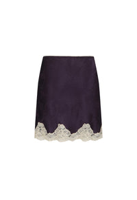 Lasiandra Lace Mini Skirt - Deep Violet Purple