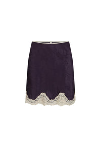 Lasiandra Lace Mini Skirt - Deep Violet Purple
