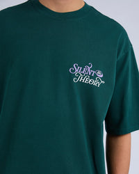 League Box Tee - Pine. Silent Theory Mens
