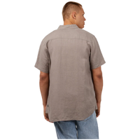 Linen SS Shirt - Mushroom. Silent Theory Mens