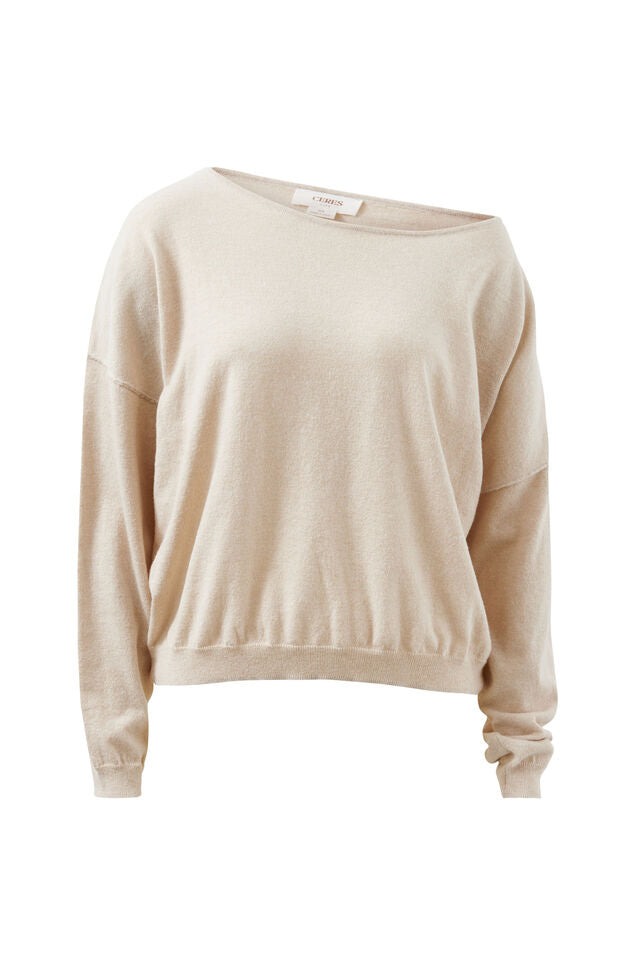 LIZA DRAPEY SOFT KNIT - OATMEAL MARLE
