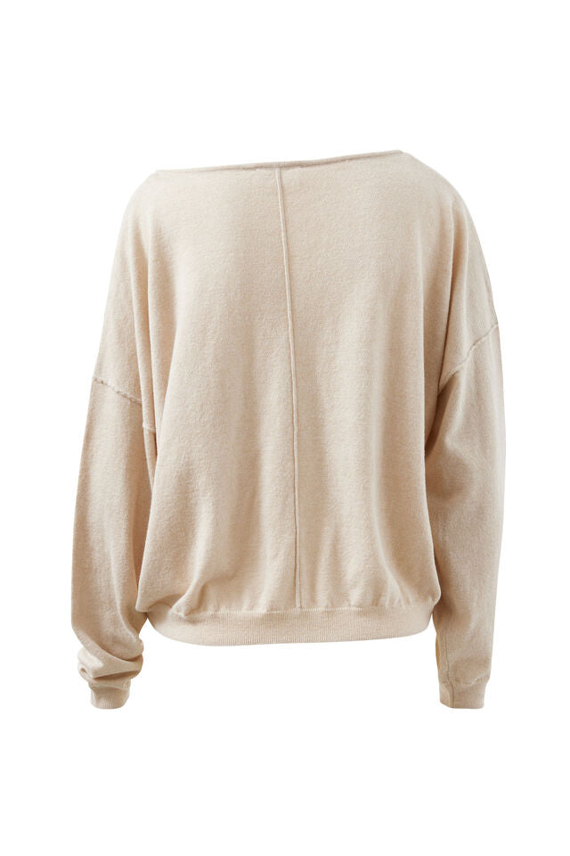 LIZA DRAPEY SOFT KNIT - OATMEAL MARLE