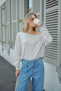 LIZA DRAPEY SOFT KNIT - OATMEAL MARLE