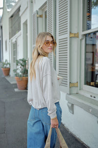 LIZA DRAPEY SOFT KNIT - OATMEAL MARLE