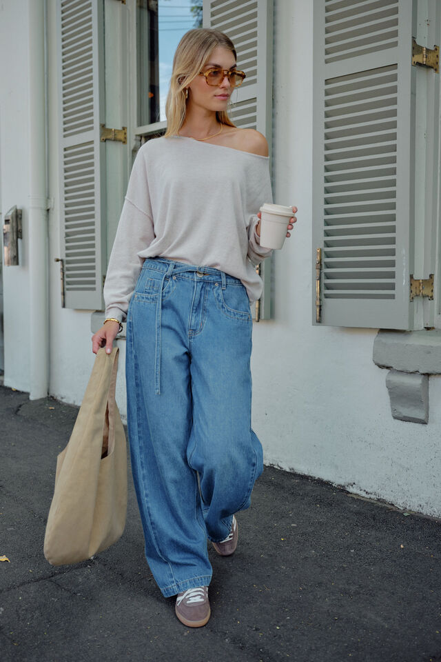 LIZA DRAPEY SOFT KNIT - OATMEAL MARLE