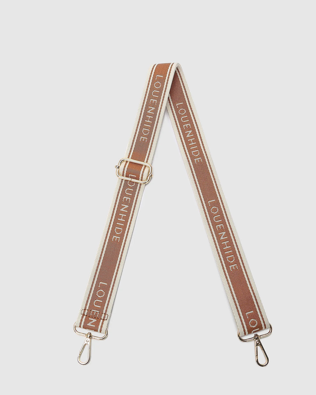 Logo Contrast Bag Strap - Tan/Cream. Louenhide