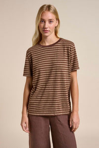 Lola Stripe Tee - Choc Stripe