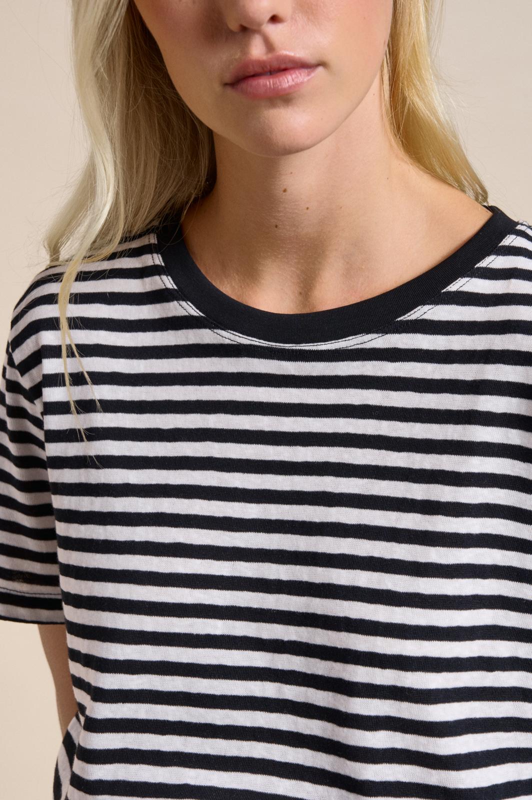 Lola Stripe tee - WhiteBlack Stripe