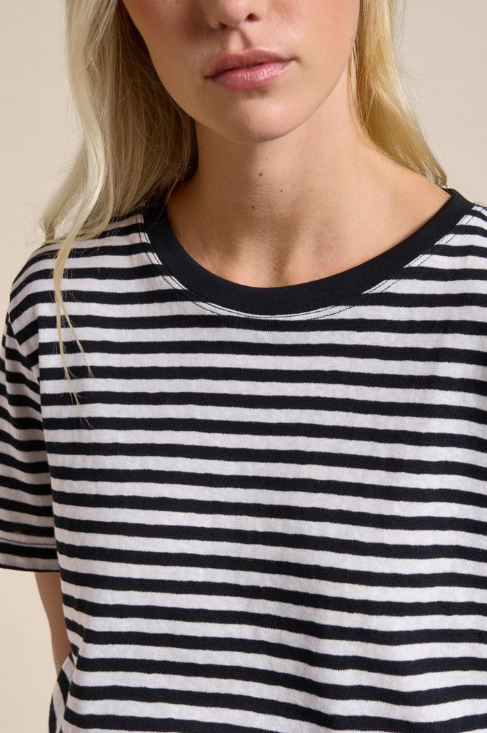 Lola Stripe tee - WhiteBlack Stripe