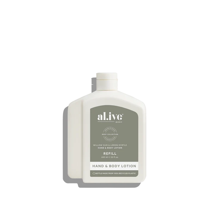 Lotion Refill - Willow Gum & Lemon Myrtle. Al.ive Body