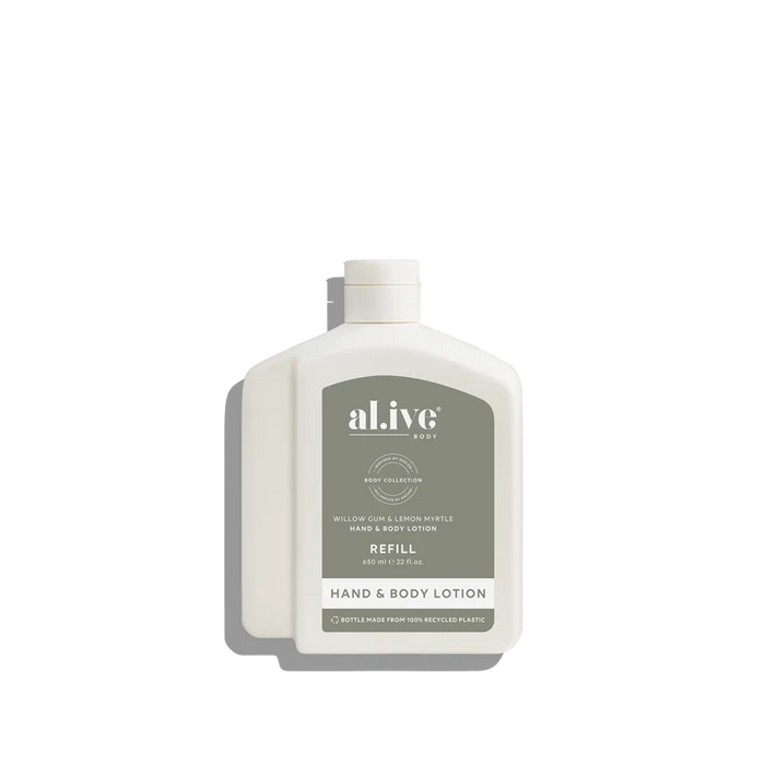 Lotion Refill - Willow Gum & Lemon Myrtle. Al.ive Body