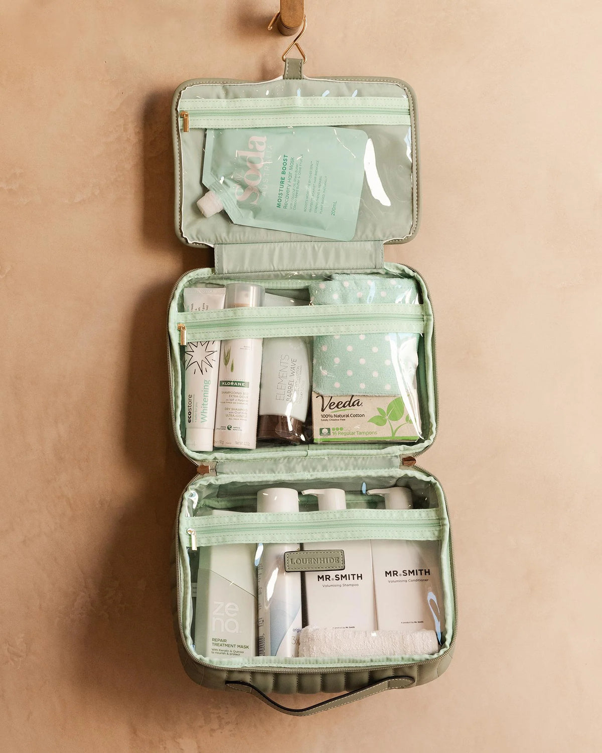 Maggie Cosmetic Case - Sage Green