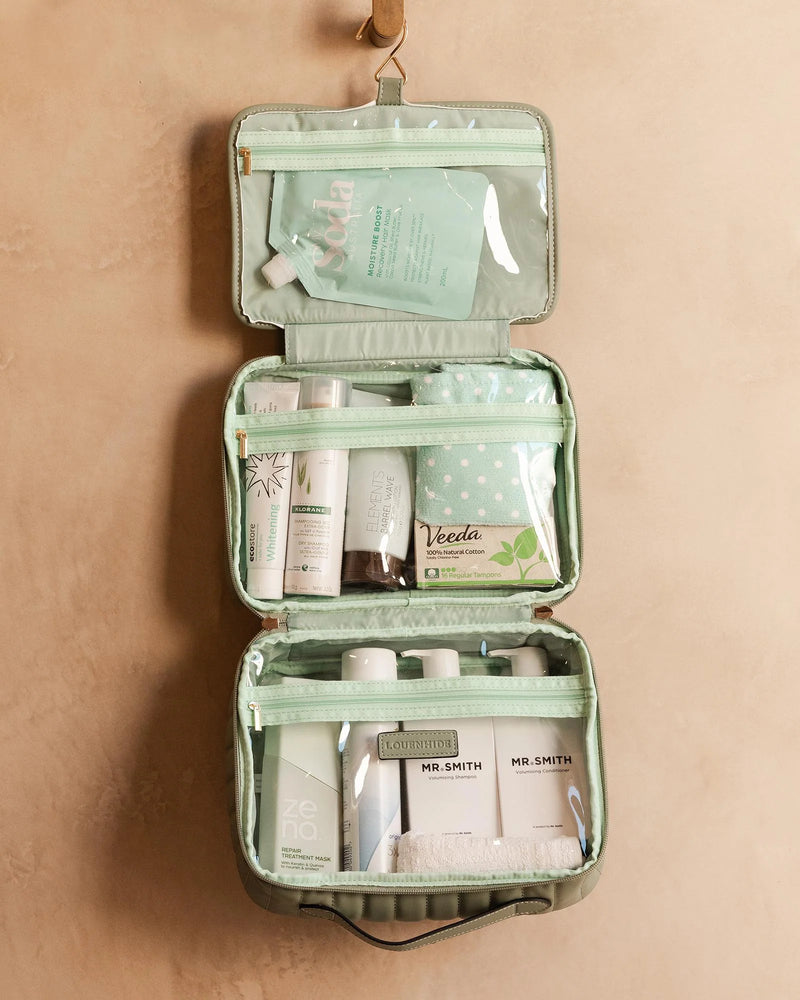 Maggie Cosmetic Case - Sage Green