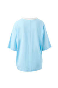 Luna Relaxed Tee - Fresh Blue/Ceres Heritage Red. Ceres Life