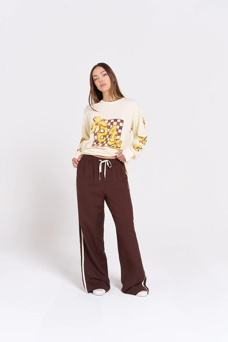 Island Sports Club Long Sleeve Top - Soft Butter