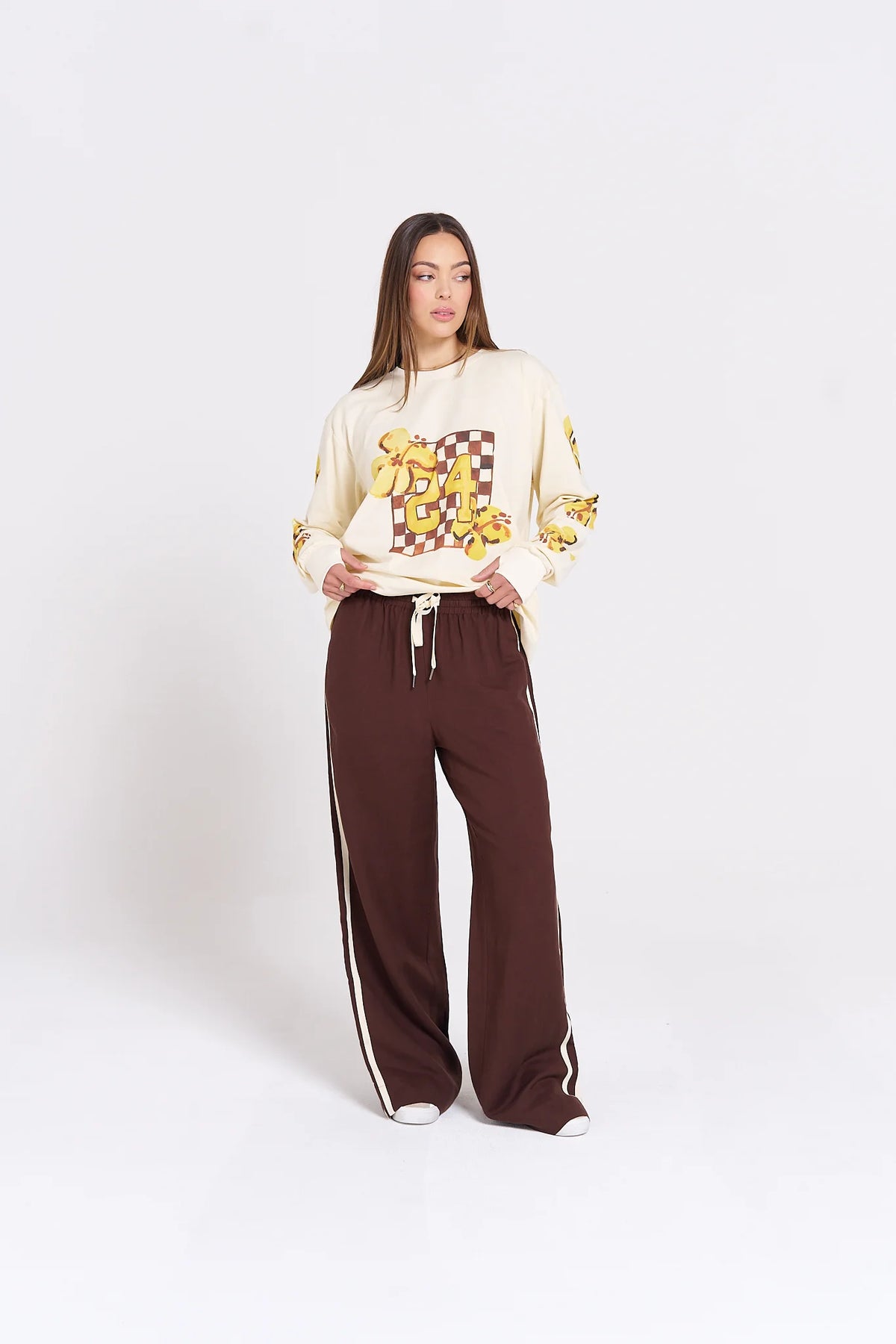 Island Sports Club Long Sleeve Top - Soft Butter