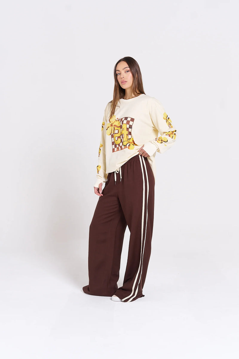 Island Sports Club Long Sleeve Top - Soft Butter