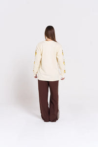 Island Sports Club Long Sleeve Top - Soft Butter