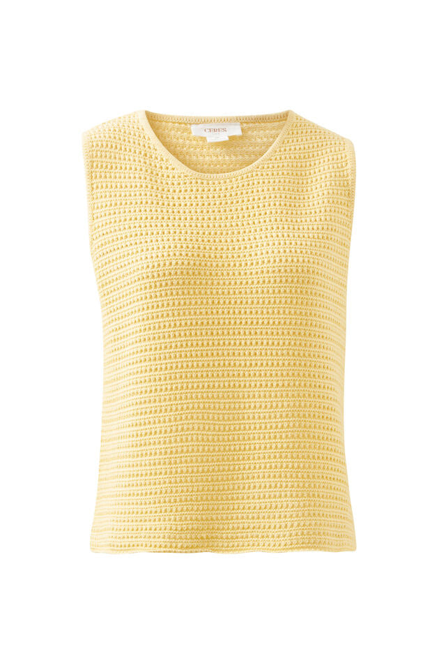 MARGOT MESH KNIT TANK/SUNNY YELLOW