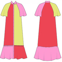 La Bohème Girls Moxie Midi Dress Candy Stripe