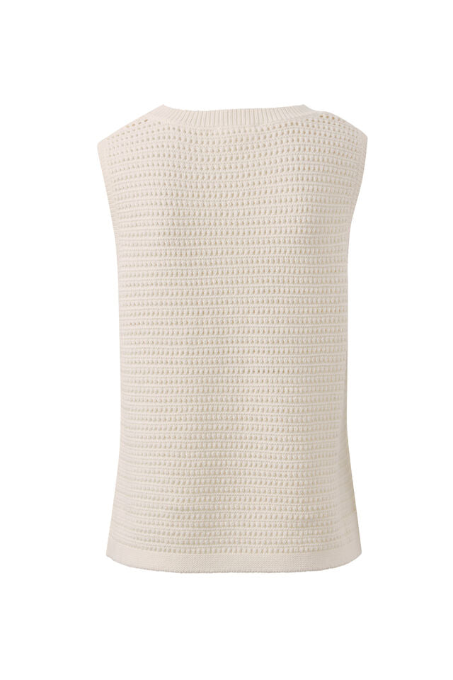 Maddy Mesh Knit Tank - Milk. Ceres Life