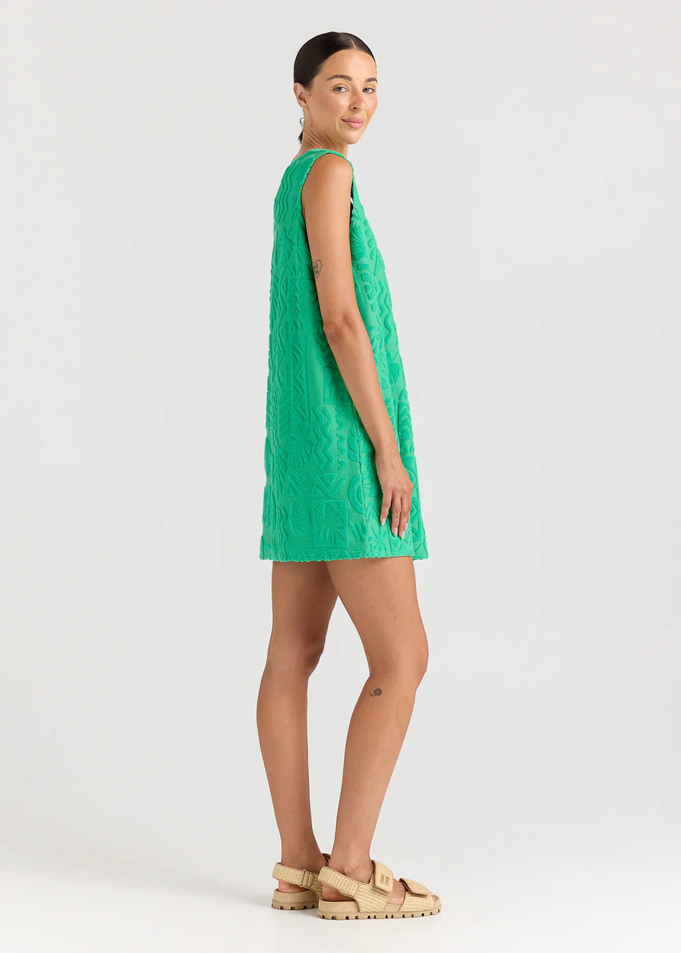 Mai Tai V Tunic Towelling Dress - Ivy