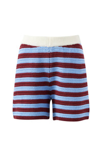 Mara Textured Knit Short - Mulberry Stripe. Ceres Life