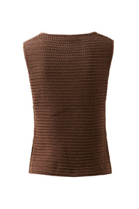 Margot Mesh Knit Tank - Chocolate. Ceres Life