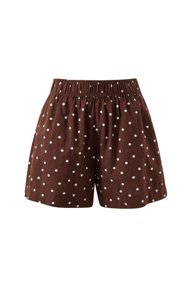 Mila Short - Choc Scattered Spot. Ceres Life
