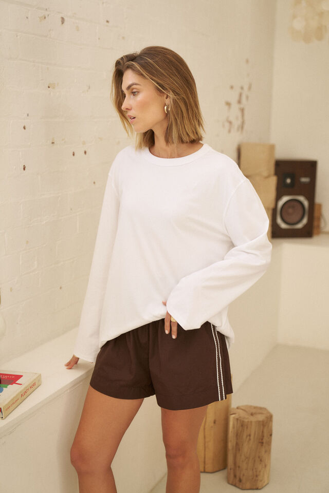 Mila Short - Chocolate Side Stripe. Ceres Life