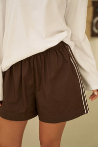 Mila Short - Chocolate Side Stripe. Ceres Life