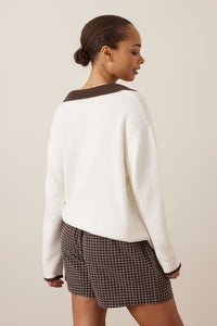 Mila Short - Textured Chocolate Check. Ceres Life