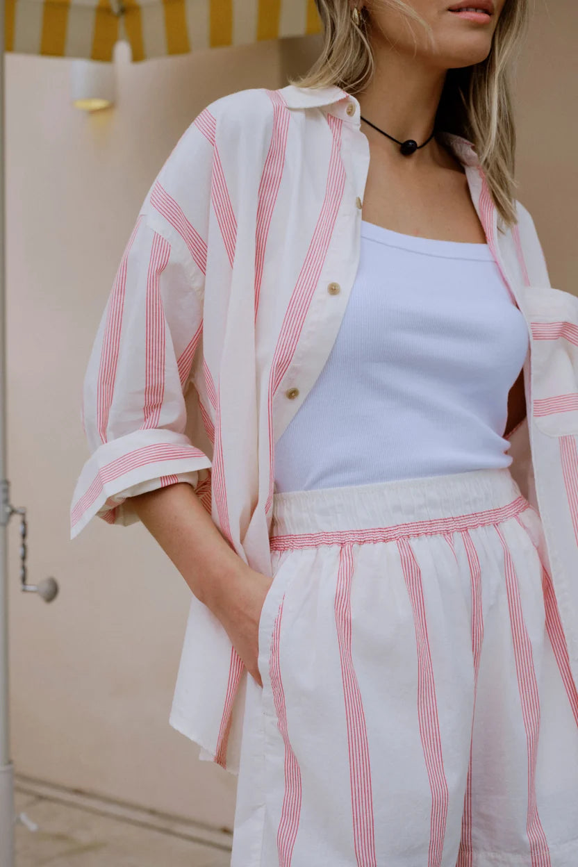 Mila Short - Variegated Red Stripe