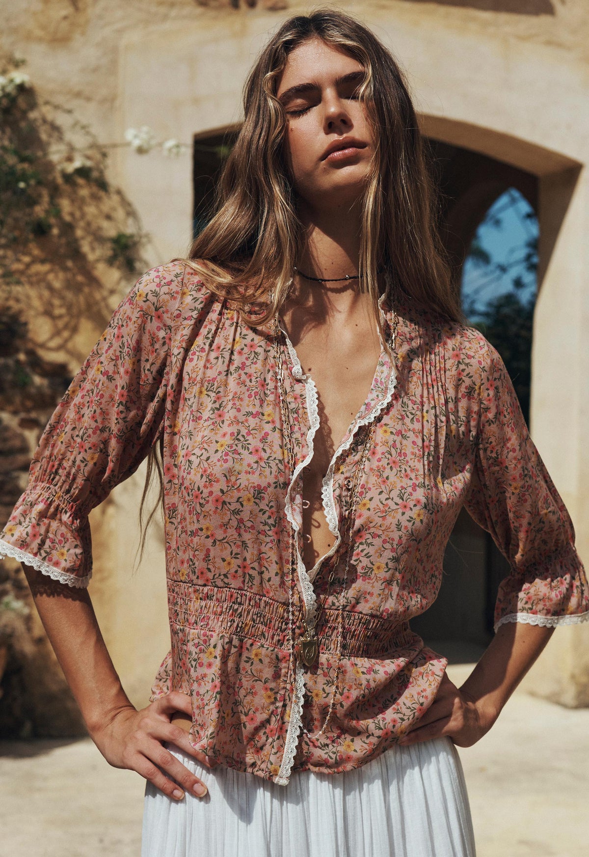 Mimi-Rose Blouse - Pinky Posey