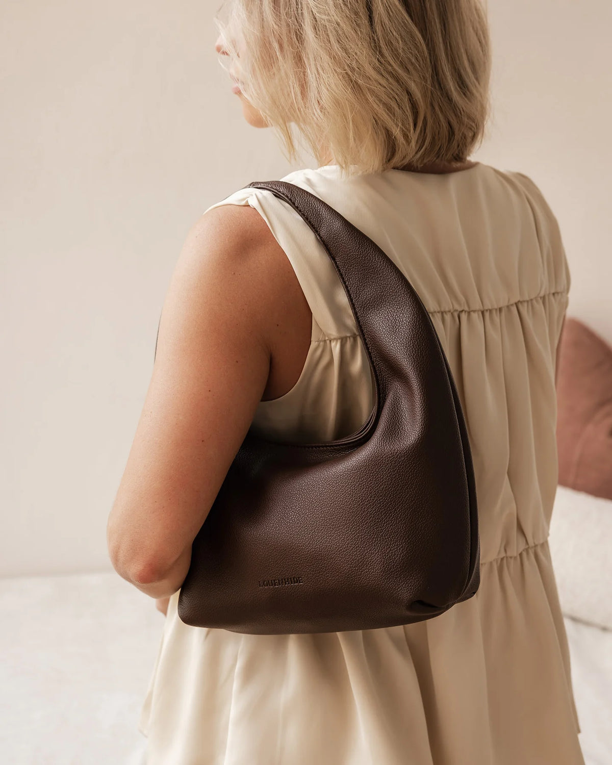 Mini Monaco Shoulder Bag - Chocolate. Louenhide
