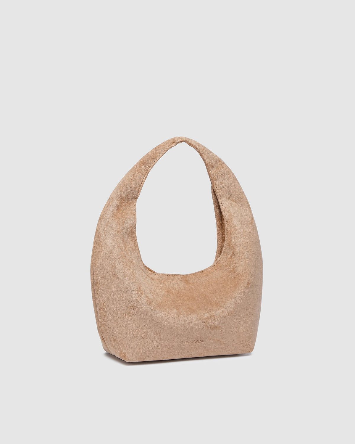 Mini Monaco Suedette Shoulder Bag - Blonde. Louenhide