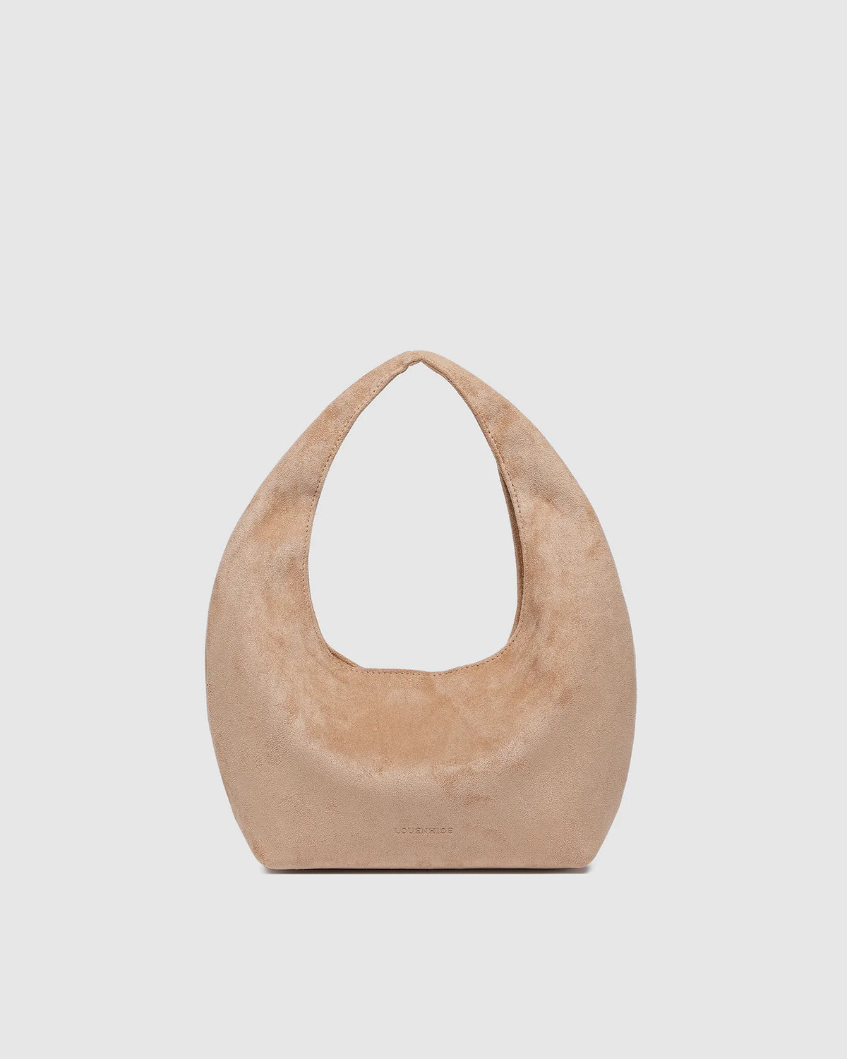 Mini Monaco Suedette Shoulder Bag - Blonde. Louenhide