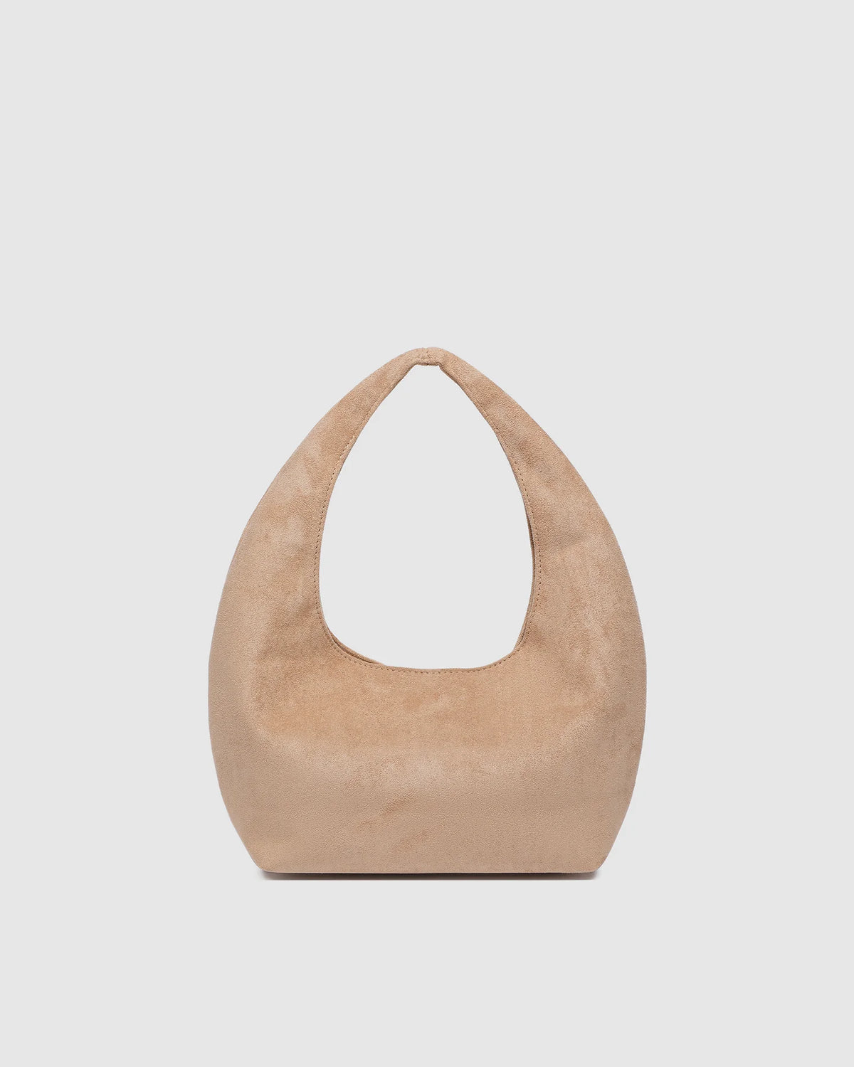 Mini Monaco Suedette Shoulder Bag - Blonde. Louenhide