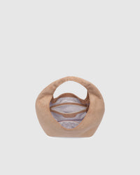 Mini Monaco Suedette Shoulder Bag - Blonde. Louenhide